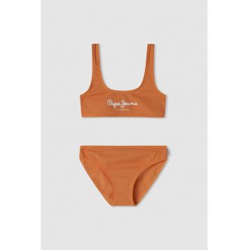 Costum de baie din doua piese cu logo