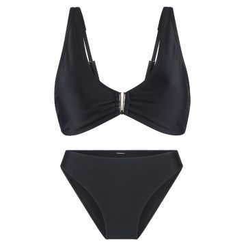 Costum de baie din doua piese cu model uni