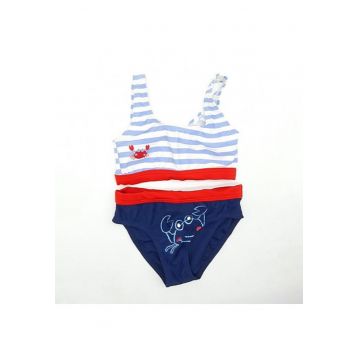 Costum de baie fetite -  din 2 piese - 62429 - Albastru