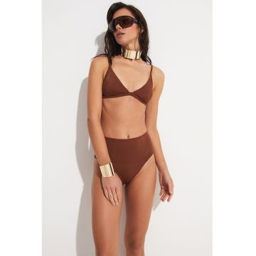 Costum de baie in doua piese cu talie inalta