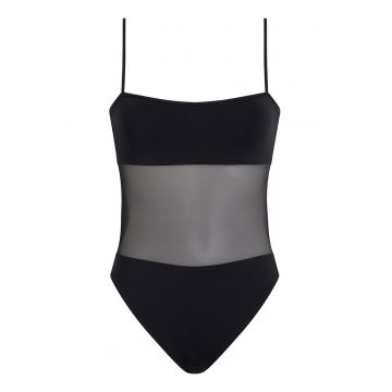 Costum de baie intreg cu insertii din plasa Costum de baie intreg cu insertii din plasa
