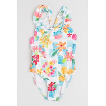 Costum de baie intreg cu volane