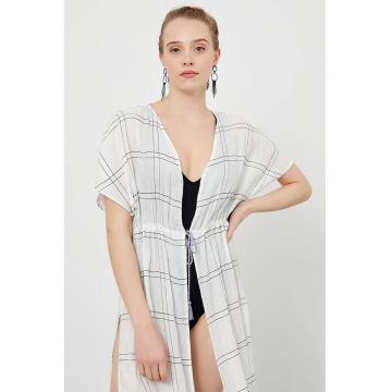 Kimono uni cu maneci scurte