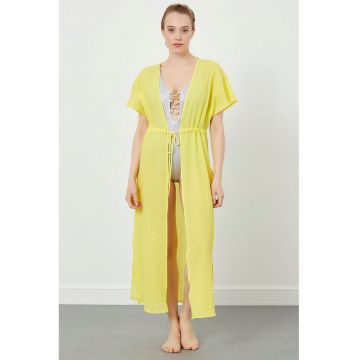 Kimono uni cu maneci scurte