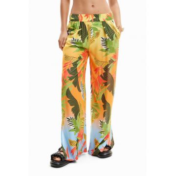 Pantaloni de plaja cu talie elastica