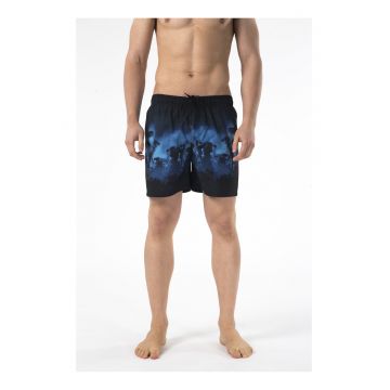 Pantaloni scurti de baie cu model si snur