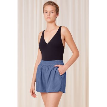 Pantaloni scurti de plaja - din bumbacm cu buzunare laterala