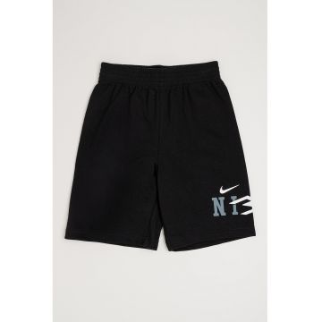 Pantaloni scurti din amestec de bumbac cu logo