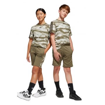 Pantaloni scurti din amestec de bumbac cu model camuflaj