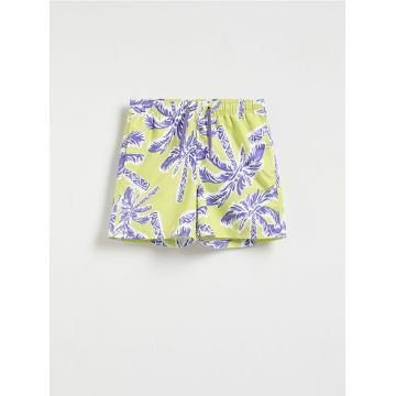 Reserved - Pantaloni scurți de baie cu imprimeu - verde-gălbui Reserved - Pantaloni scurți de baie cu imprimeu - verde-gălbui