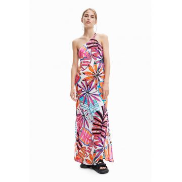 Rochie cu model si slit lateral pentru plaja
