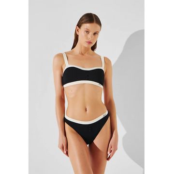 Bustiera de baie cu model in doua nuante