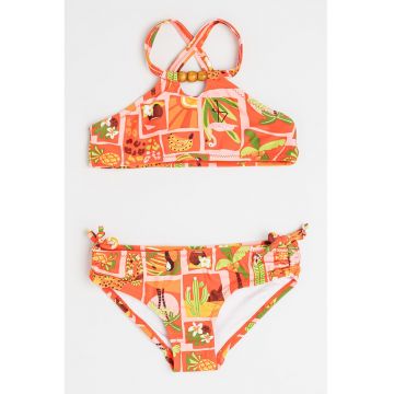 Costum de baie cu doua piese si margele