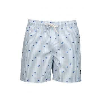 Costum de baie cu imprimeu si snur