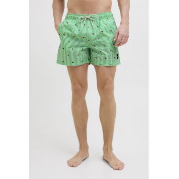 Costum de baie cu imprimeu si snur
