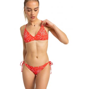 Costum de baie cu imprimeu si sutien triunghiular