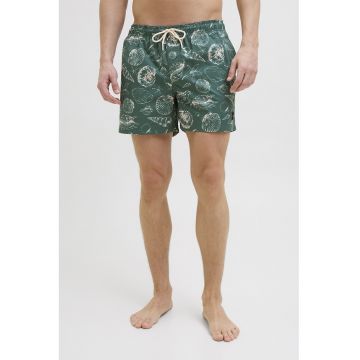 Costum de baie cu talie medie si imprimeu