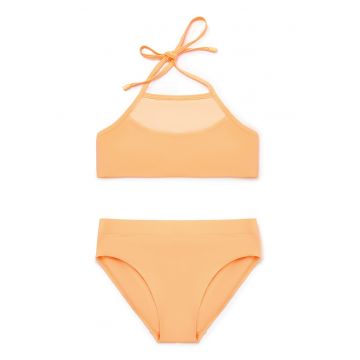 Costum de baie din doua piele cu decolteu halter