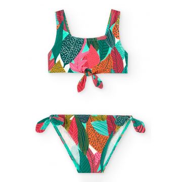 Costum de baie din doua piese cu detalii nod