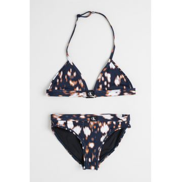 Costum de baie in doua piese cu imprimeu