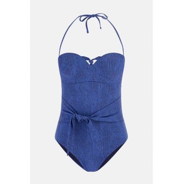Costum de baie intreg cu bretele inguste