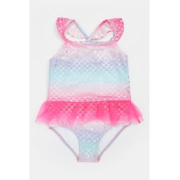 Costum de baie intreg cu garnitura din tul
