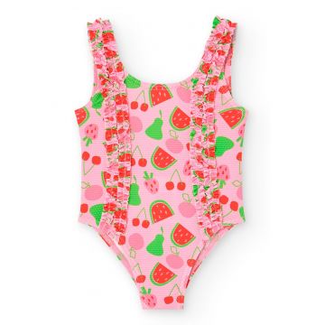 Costum de baie intreg cu model fructe