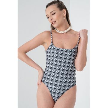 Costum de baie intreg cu model logo
