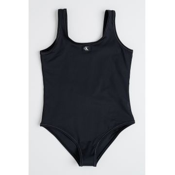 Costum de baie uni cu decolteu in V