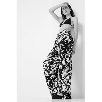 Pantaloni de plaja cu model abstract