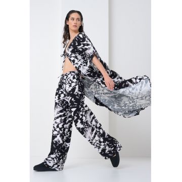 Pantaloni de plaja cu model abstract