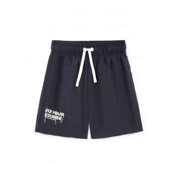Pantaloni scurti cu imprimeu text