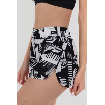 Pantaloni scurti cu model si talie elastica Elderberry