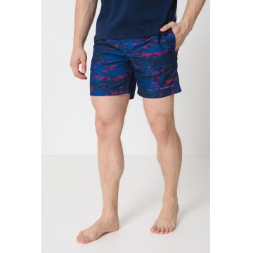 Pantaloni scurti de baie cu cordon in talie si model