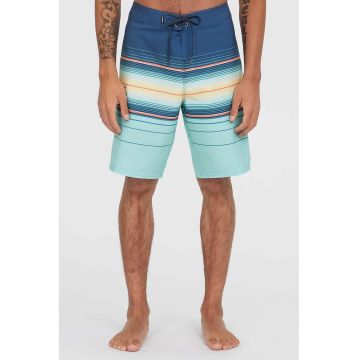 Pantaloni scurti de baie cu dungi si model colorblock