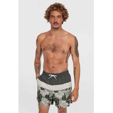 Pantaloni scurti de baie cu imprimeu floral frontal