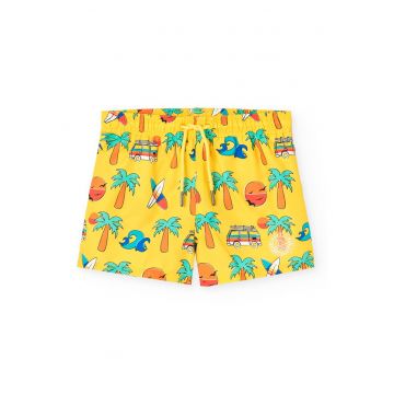 Pantaloni scurti de baie cu imprimeu grafic