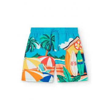 Pantaloni scurti de baie cu imprimeu grafic