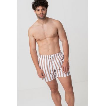 Pantaloni scurti de baie cu imprimeu tropical Piranha