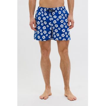Pantaloni scurti de baie cu model si buzunare laterale