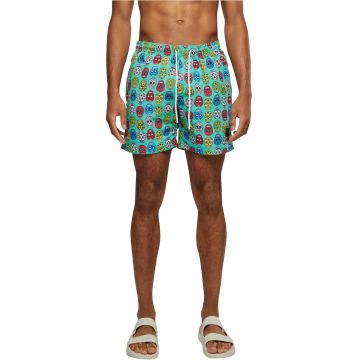 Pantaloni scurti de baie cu model si buzunare laterale