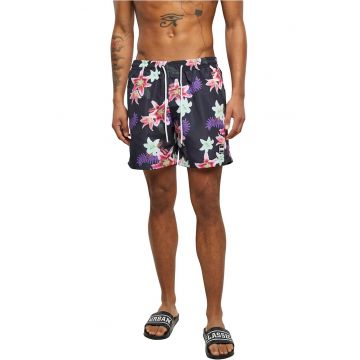 Pantaloni scurti de baie cu model si buzunare laterale