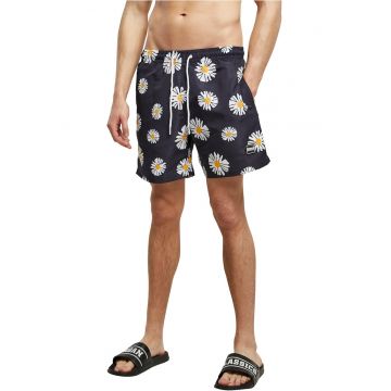 Pantaloni scurti de baie cu model si buzunare laterale