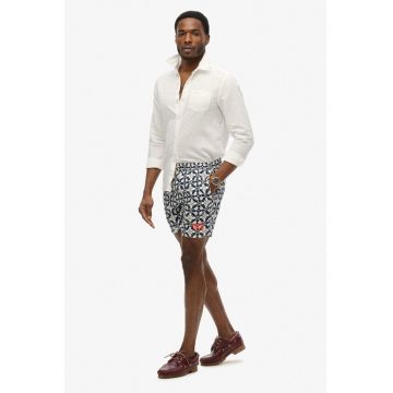 Pantaloni scurti de baie cu model si buzunare