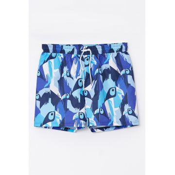Pantaloni scurti de baie cu model tropical