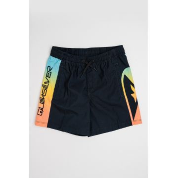 Pantaloni scurti de baie cu snur de ajustare si benzi laterale cu logo