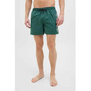 Pantaloni scurti de baie cu snur de ajustare si logo