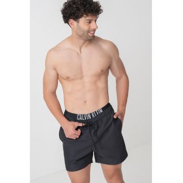 Pantaloni scurti de baie cu snur si banda logo