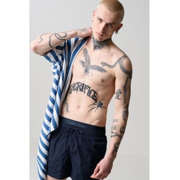 Pantaloni scurti de baie cu snur si buzunare laterale