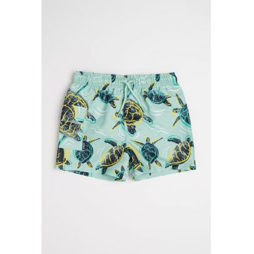 Pantaloni scurti de baie cu talie ajustabila si model